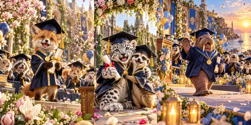 Hyperrealistic Baby Animal Graduations