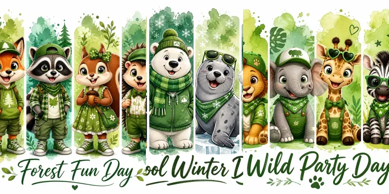 Cartoon Animal Panel Illustrations generated by undefined