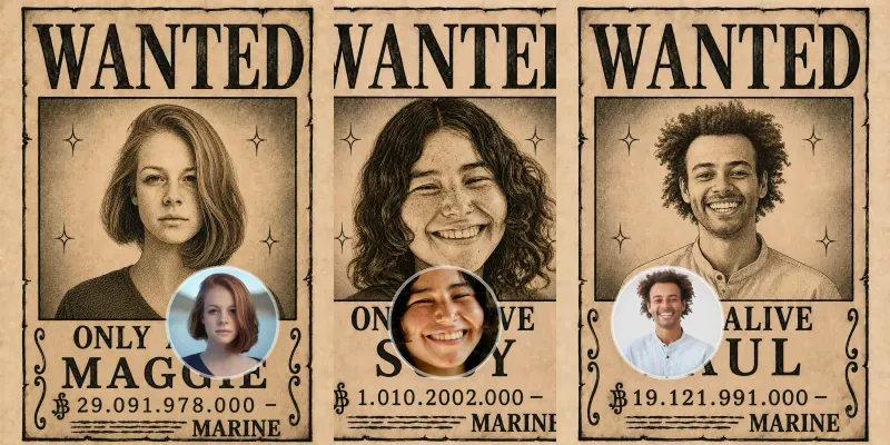 Vintage Pirate Bounty Wanted Posters generated by undefined