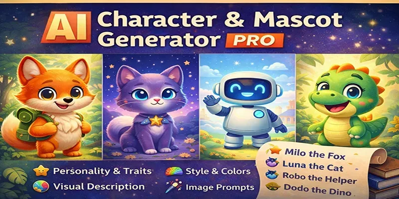 Character Mascot Generator Pro generated by undefined