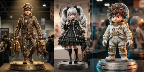 3D Anime Blind Box Collectibles generated by gemini-image