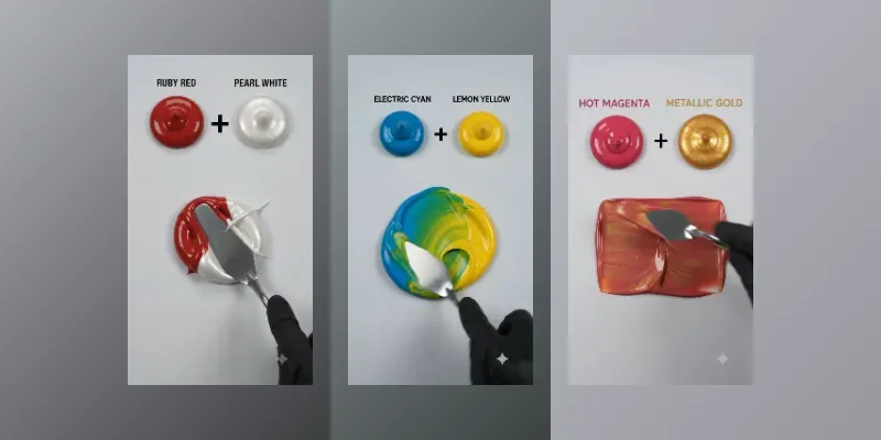 Satisfying ASMR Paint Color Mixings generated by undefined