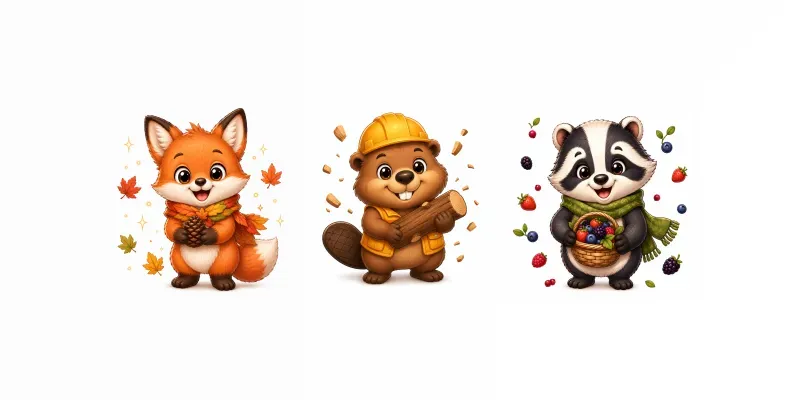 Woodland Animal Mascot Kits generated by undefined
