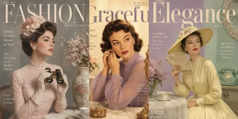 Vintage Fashion Editorial Covers generated by undefined
