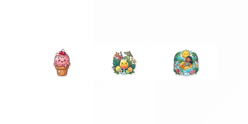 Tropical Summer Stickers generated by undefined