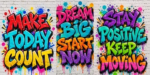 Graffiti Motivation Wall Art generated by chatgpt-image