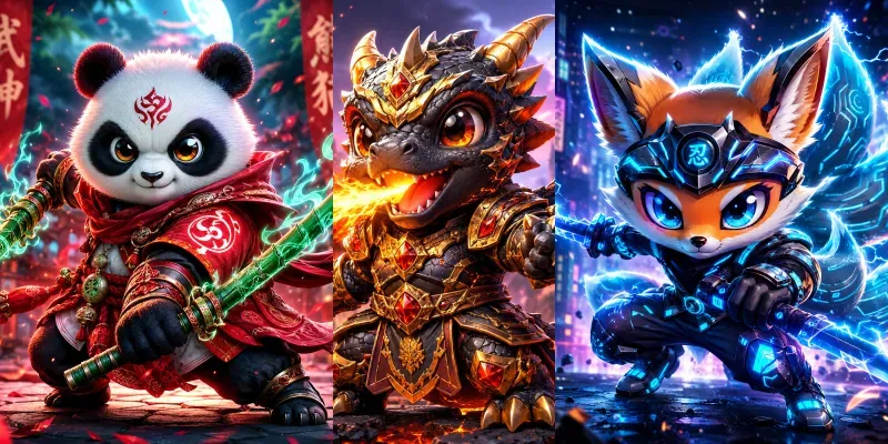 Epic Chibi Hero Mascots generated by undefined