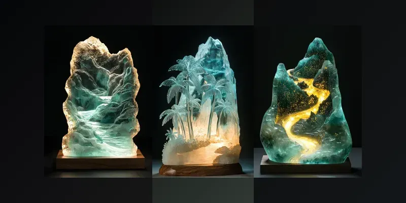 Crystal Landscapes For Decor Art generated by undefined