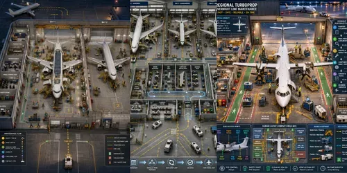 Aircraft Mro Hangar Maintenance Flows generated by chatgpt-image