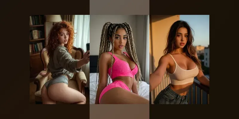 Flirtatious Beautiful Girl Selfies generated by undefined