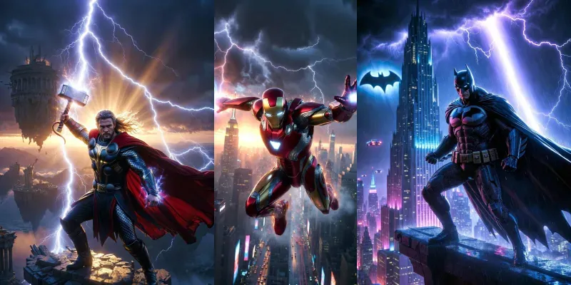 Epic Superhero Wallpaper Generator generated by undefined