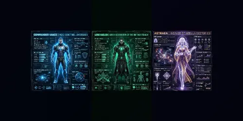 Scifi Character Dossier Generator generated by gemini-image