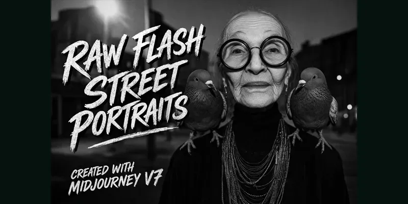 Raw Flash Street Portraits generated by undefined