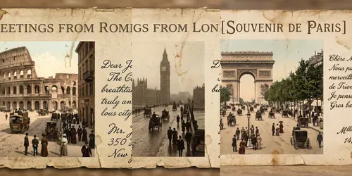 Customizable 1905 Vintage Postcards generated by gemini-image