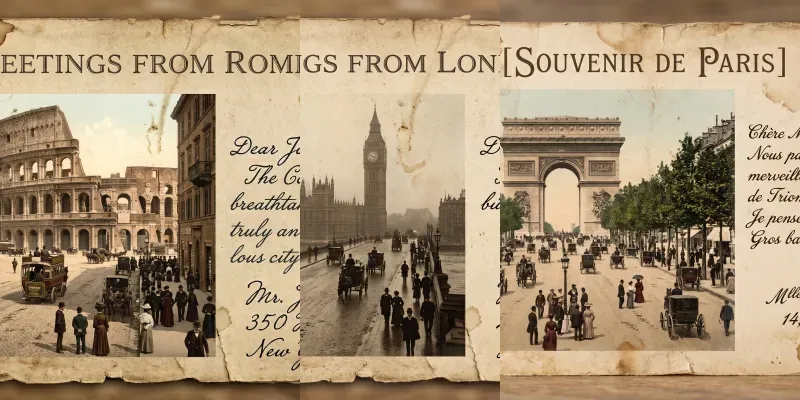 Customizable 1905 Vintage Postcards generated by undefined