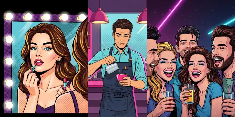 Pop Art Lifestyle Scenes generated by undefined