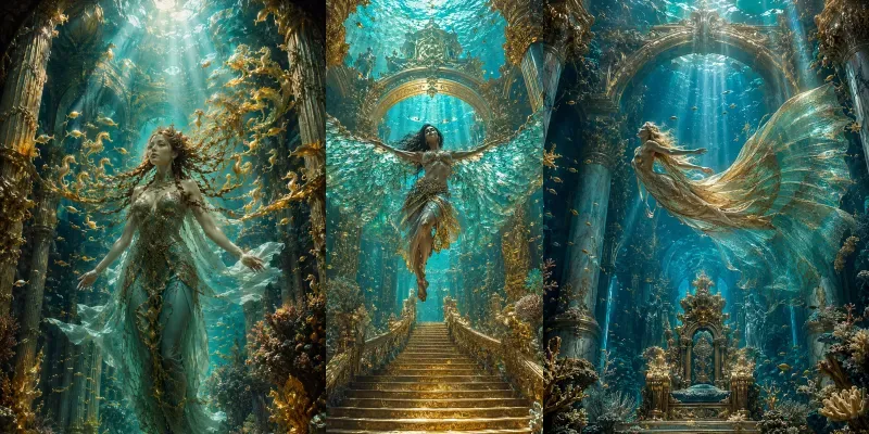 Golden Underwater Fantasies generated by undefined