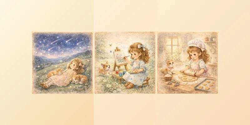 Vintage Storybook Girl Collections generated by undefined