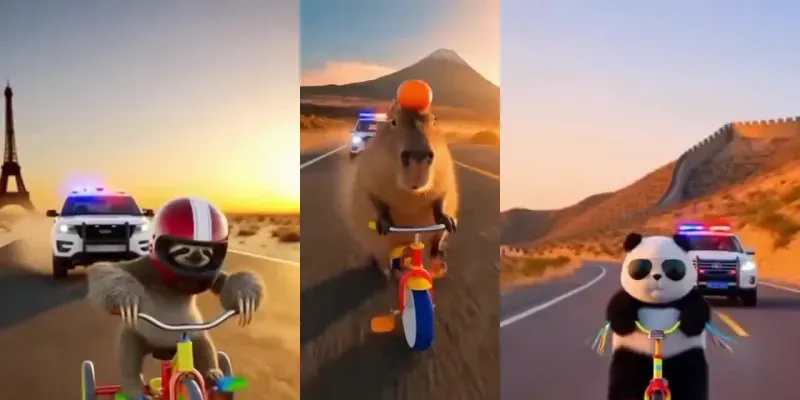 Cinematic Animal Trike Chases generated by undefined