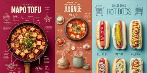 Whimsical Recipe Poster Collections generated by midjourney
