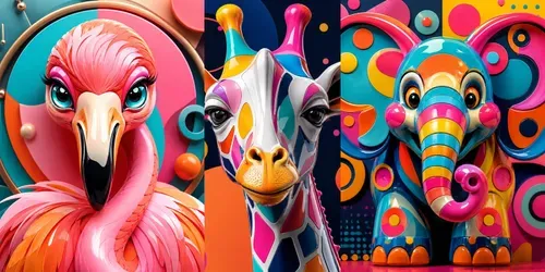 Pop Art Animal Portraits generated by chatgpt-image