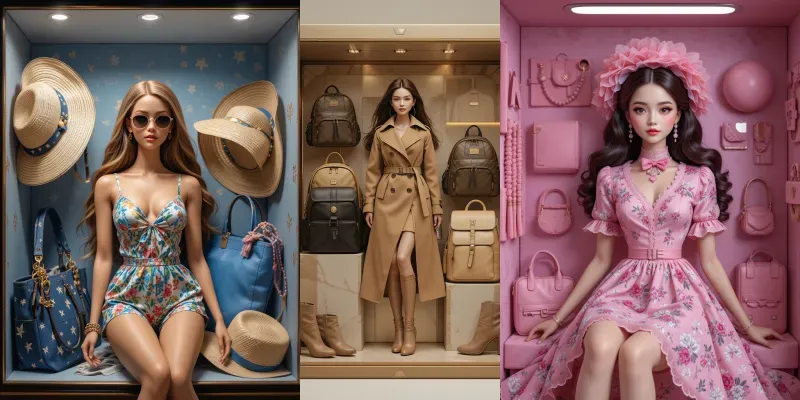 Chic Fashion Doll Display Boxes generated by undefined