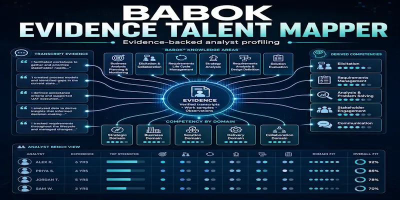 Babok Evidence Talent Mapper generated by undefined
