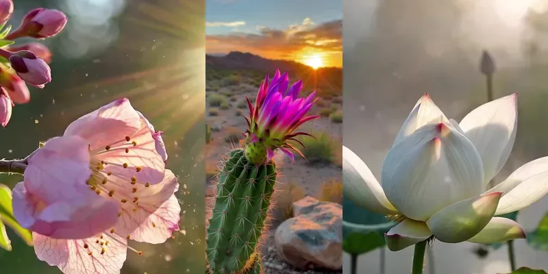 Ultra Macro Flower Blooms generated by undefined