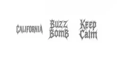 Heavy Metal Chrome Wordmarks generated by chatgpt-image