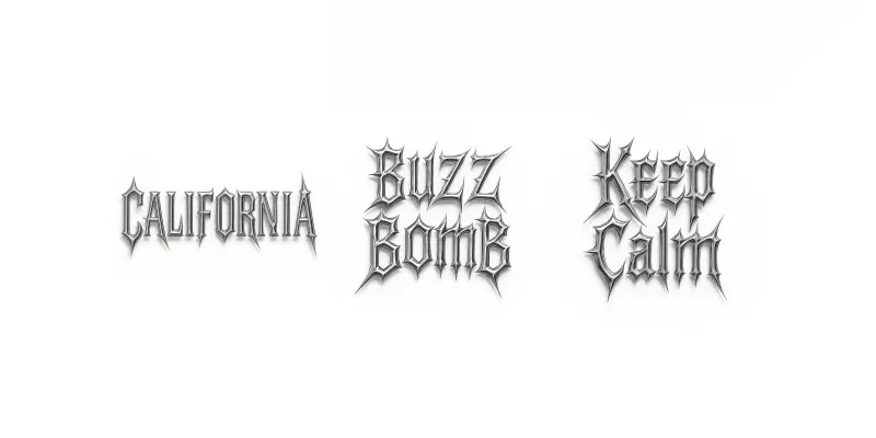 Heavy Metal Chrome Wordmarks generated by undefined