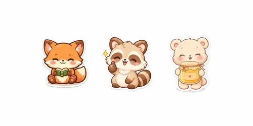 Ultracute Kawaii Chibi Animal Stickers generated by chatgpt-image