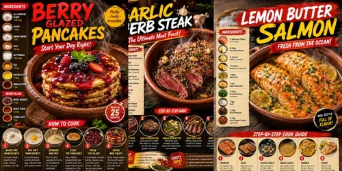 Professional Culinary Recipe Infographics generated by chatgpt-image