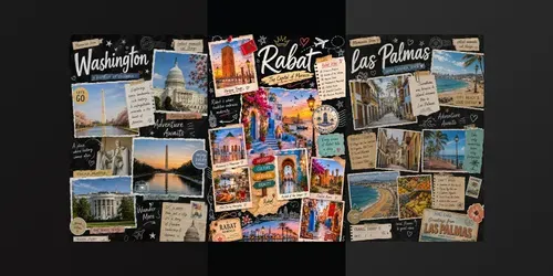 Travel Scrapbook Collages generated by chatgpt-image