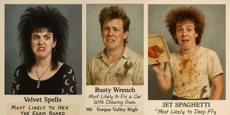 Retro Yearbook Roast Portraits generated by undefined