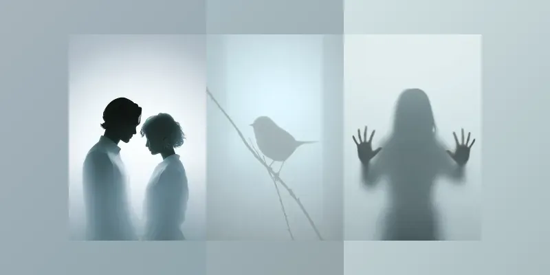 Frosted Glass Minimalist Silhouettes generated by undefined