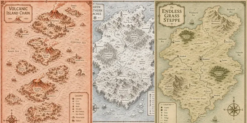 Fantasy Region Map Posters generated by undefined