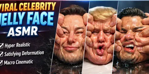 Celebrity Jelly Face ASMR generated by grok-video