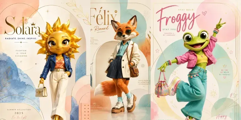Fashion Icon Mascot Posters generated by undefined