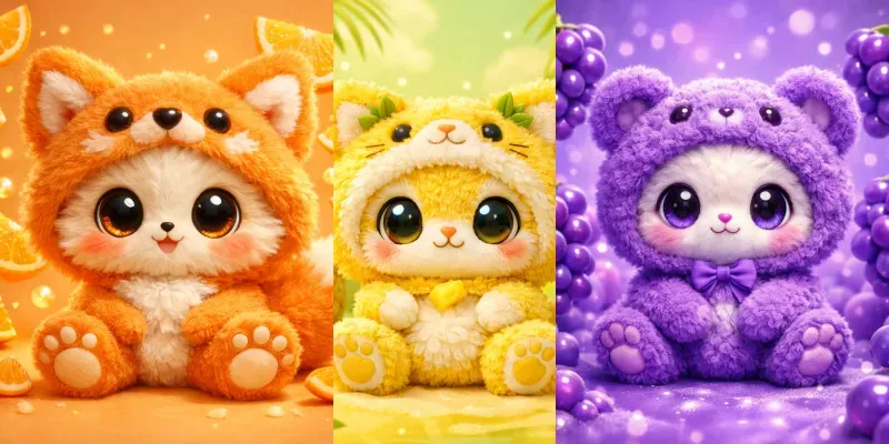 Fuzzy Fruit Friends Sticker Packs generated by undefined