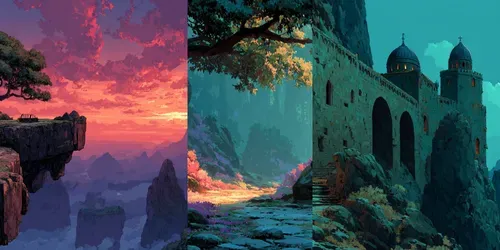 Fantasy Landscape Concepts generated by midjourney