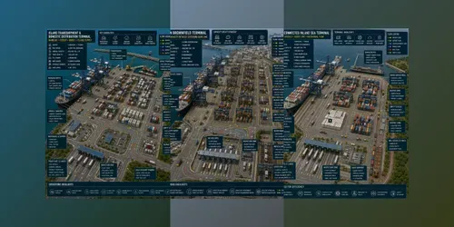 Container Port Terminal Gate Flows generated by chatgpt-image
