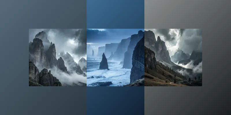 Moody Cinematic Mountain Landscapes generated by undefined