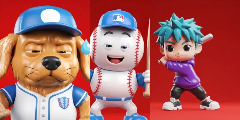 3D Rendered Baseball Emote Videos generated by undefined