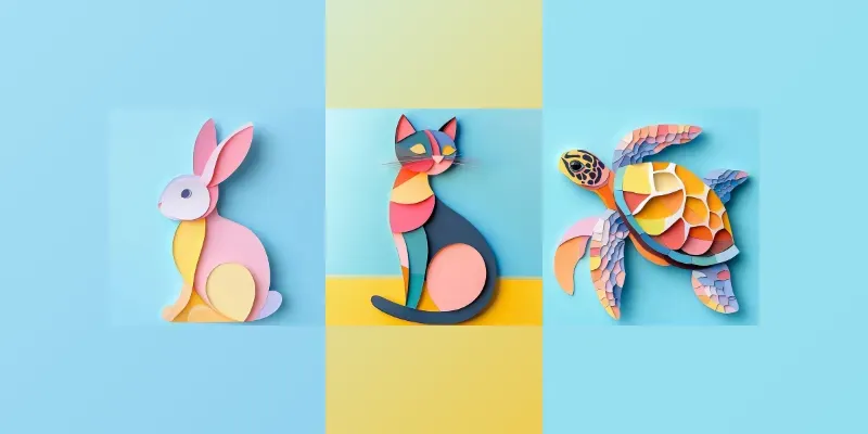 Whimsical Paper Animal Cutouts generated by undefined