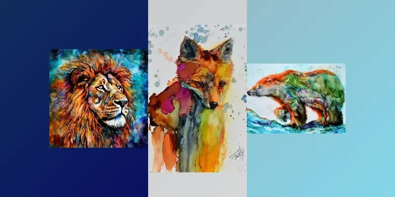 Minimalist Alcohol Ink Art generated by undefined