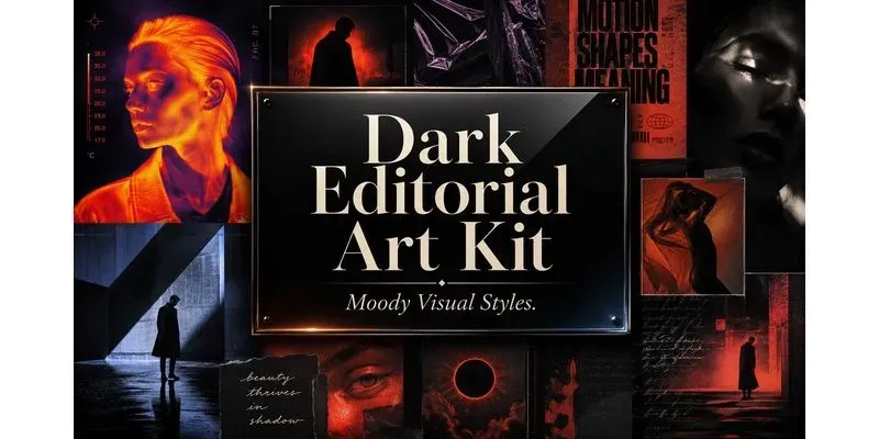 Dark Editorial Art Kit generated by undefined