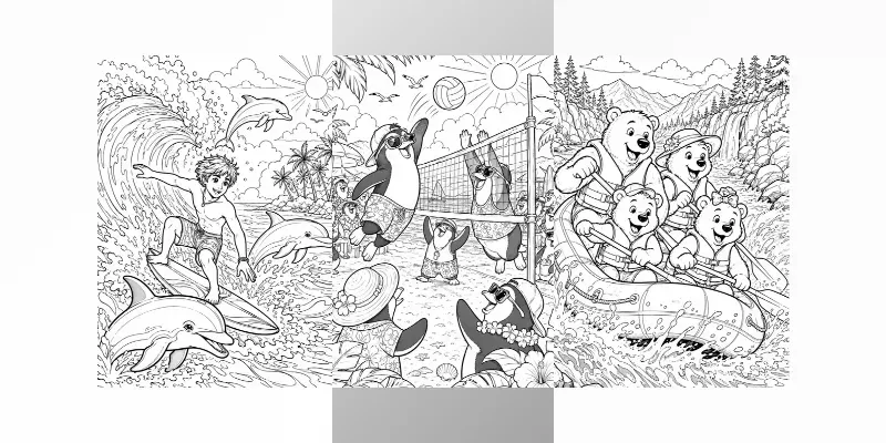 Summer Coloring Pages generated by undefined
