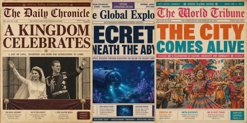 Visual Newspaper Front Page Makers generated by undefined