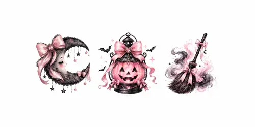 Coquette Gothic Halloween Watercolors generated by chatgpt-image