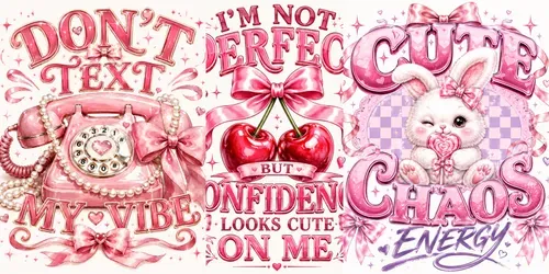 Retro Coquette Tees generated by chatgpt-image
